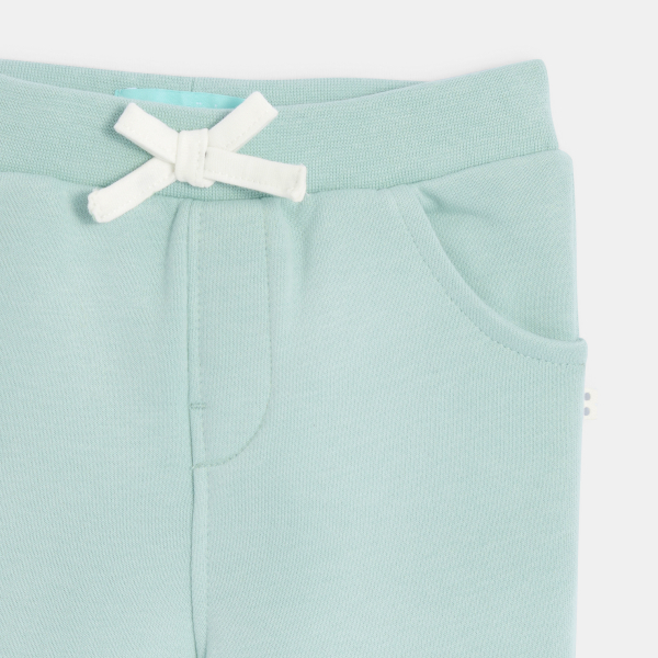 بنطال رياضي من الصوف الناعم باللون الأخضر للفتيات الصغيرات